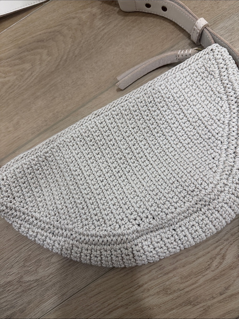 The Sak Cream Crochet Half-Moon Crossbody Bag - Picture 4 of 4
